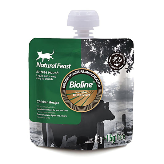Bioline Natural Feast Entree Pouch Chicken Recipe 85g+15g