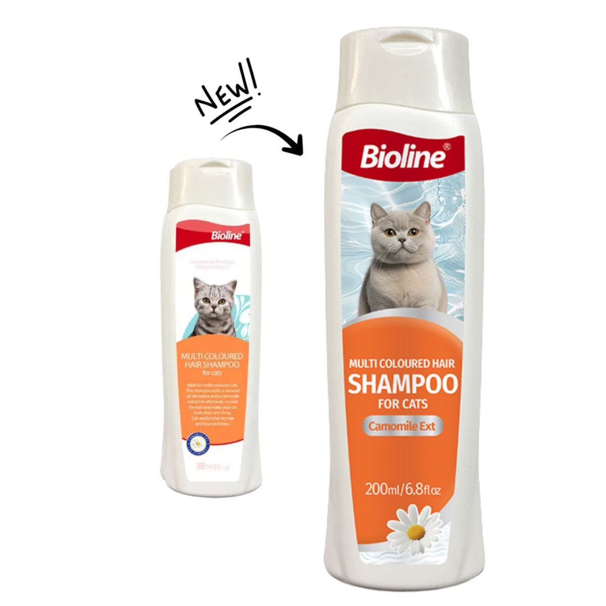 Bioline Multi Coloured Hair Shampoo For Cats 200ml