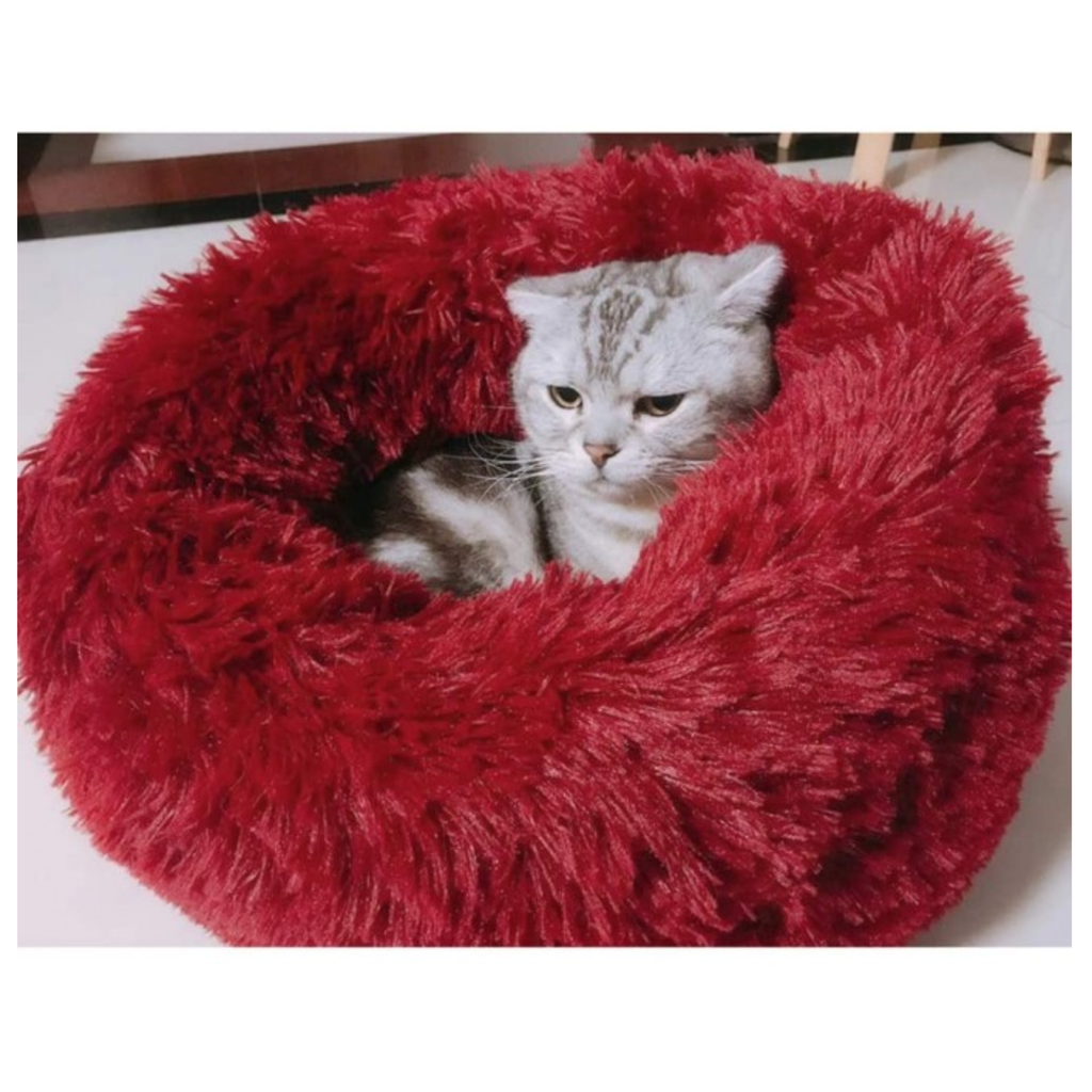 Pado Pet Fluffy Donut Cushion XL- Red