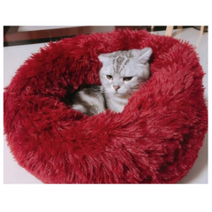 Pado Pet Fluffy Donut Cushion XL- Red