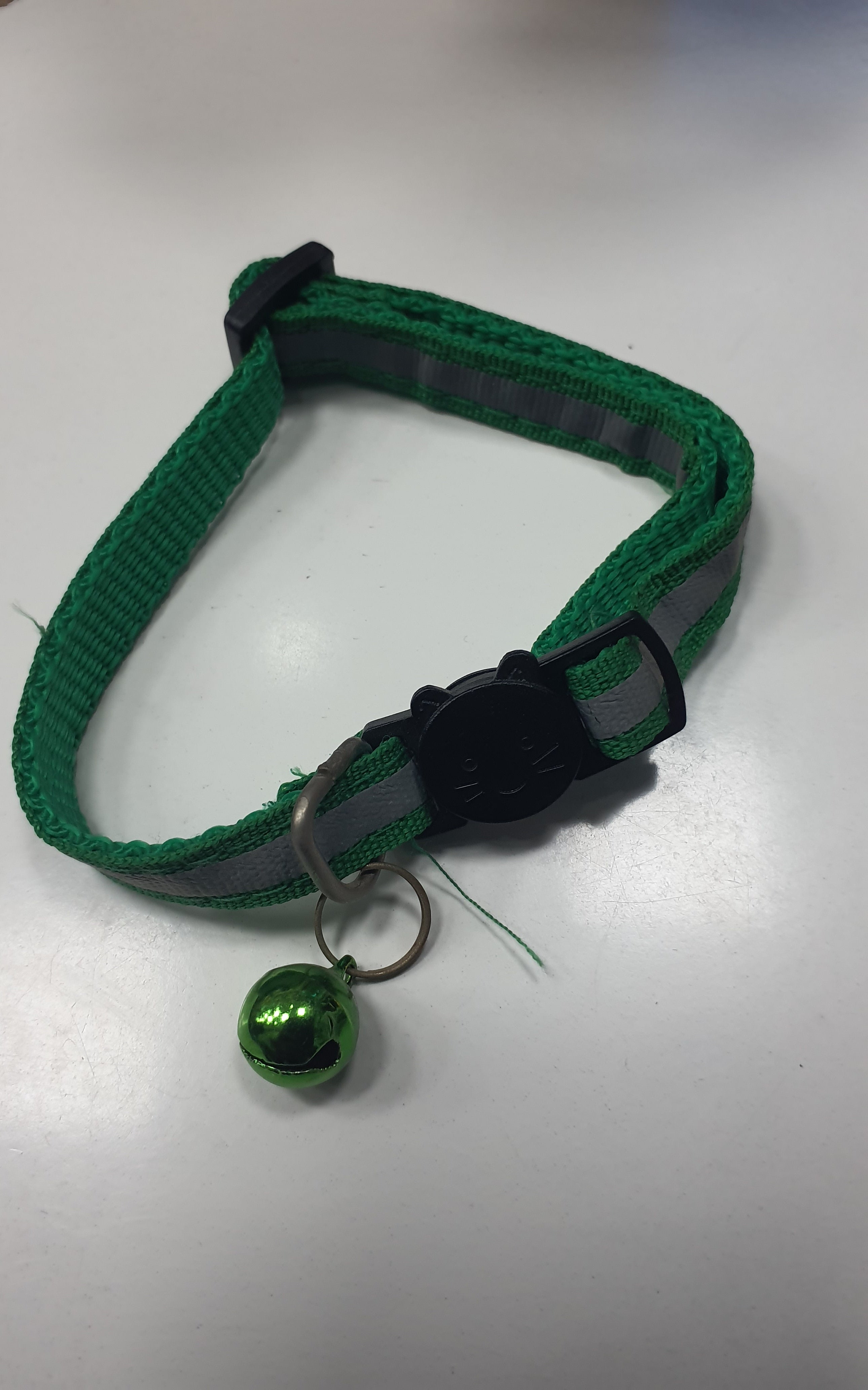 PETS CLUB SAFE CAT COLLAR REFLECTIVE, SIZE 13*1 CM – GREEN