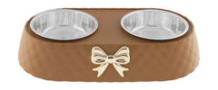 SAAS Dual Pets Bowls With Steel 34*17.5*6.5cm  1910