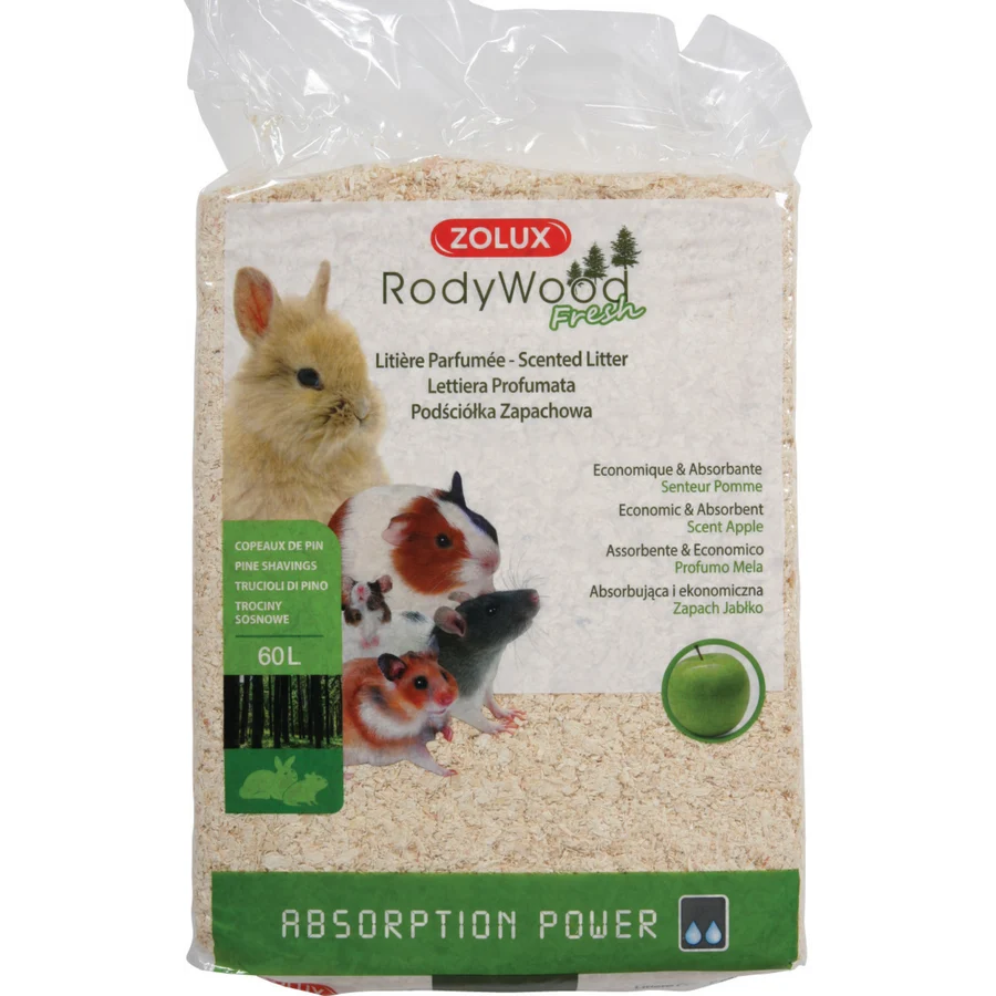 Zolux Rodent Litter Rodywood Fresh Apple 60L