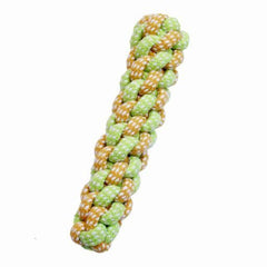 PETS CLUB GREEN & YELLOW CHEW CORN COTTON ROPE DOG TOY, SIZE: 29 cm