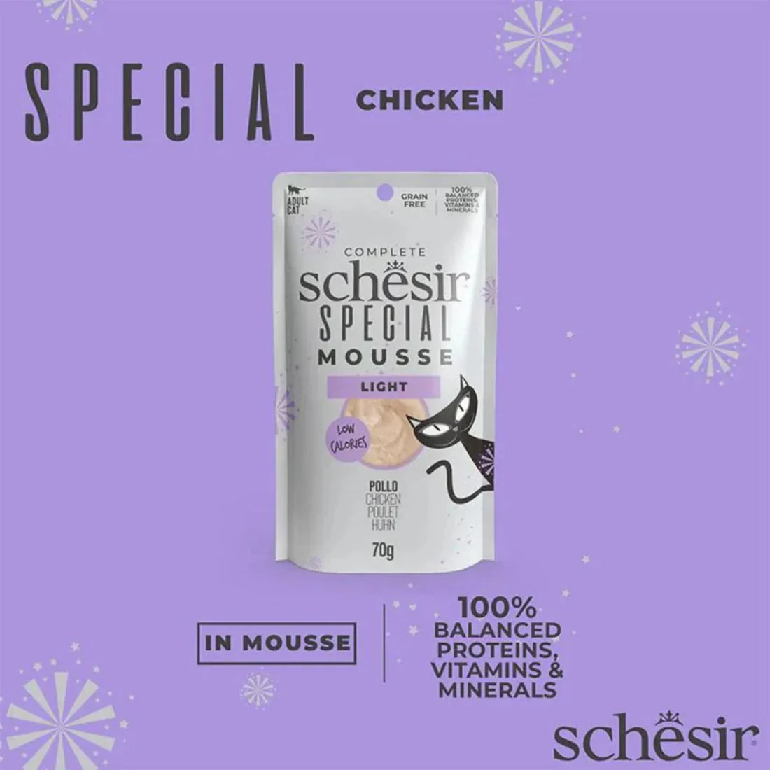 Schesir Special Mousse (Exigent) For Cat - Chicken with Duck Liver 70g
