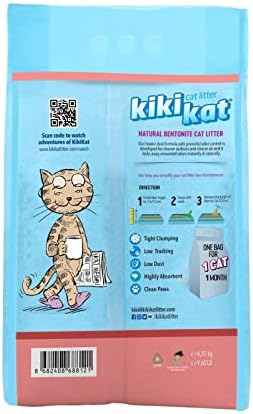 Kiki Kat White Bentonite Clumping Cat Litter - Baby powdwe - 5L