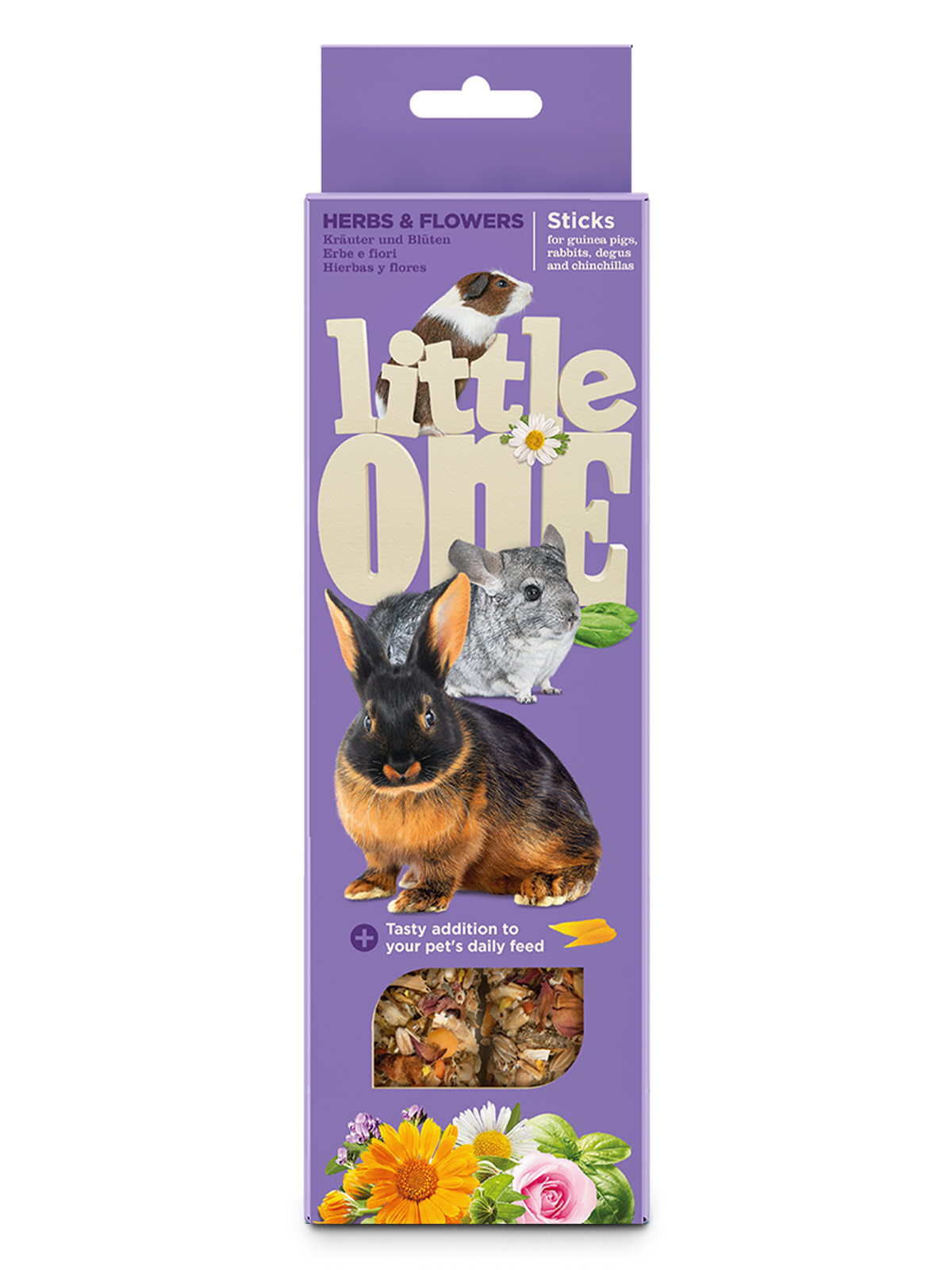 Little One Sticks For Guinea Pigs, Rabbits, Degus And Chinchillas With Herbs And Flowers 2x55g