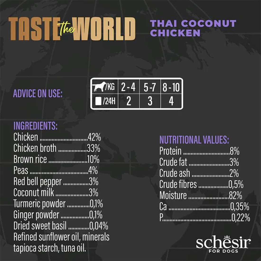 Schesir Taste The World Dog Wholefood - Lamb With Cous Cous 150g (Min Order- 8 Cans)