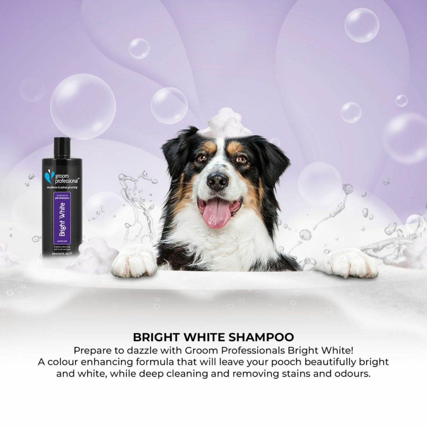 Groom Professional Bright White Shampoo 450ml