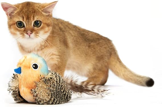 FOFOS Sound Chip Black Bird With Catnip Balls Cat Toy