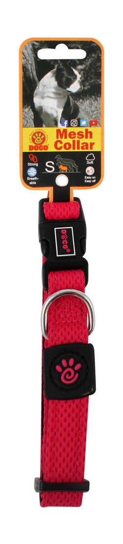 Doco Puffy Mesh Collar (DCA102)-Color - Pink, Sizes - S