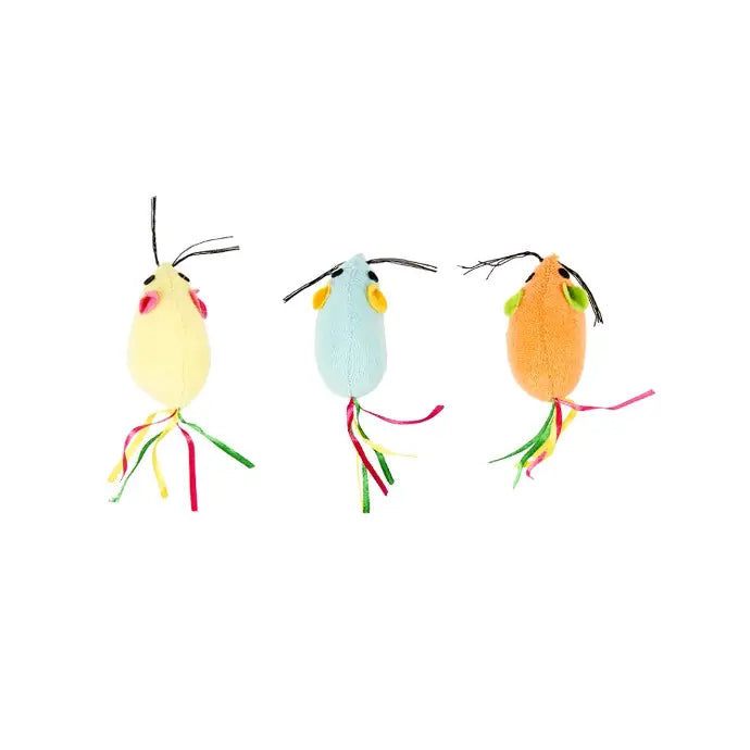 Duvo Terry Mouse With Ribbon Tail 3pcs
