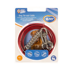 Duvo Tie Out Cable With Spring Heavy Duty Red 6m