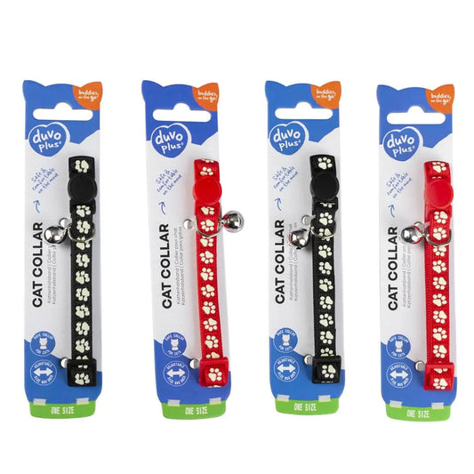 Duvo Cat Collar Nylon Mixed Colors Paws