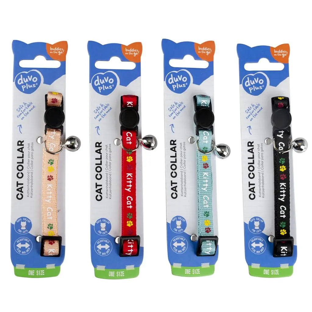 Duvo Cat Collar Kitty Cat Nylon Mixed Colors