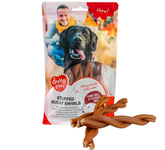 Duvo+ Chew! Stuffed Bully Swirls 15cm - 7pcs - 231g,