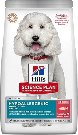 Hill’s Science Plan Hypoallergenic  Medium Adult Dry Dog Food With Salmon (12kg)