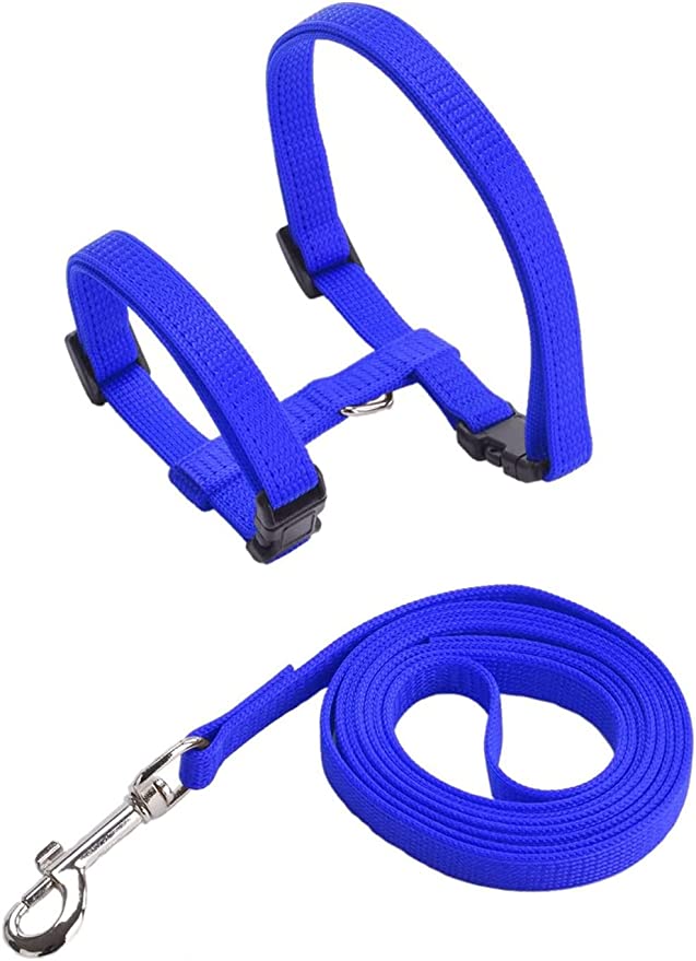 PETS CLUB ADJUSTABLE CAT LEASH WITH HARNESS- BLUE