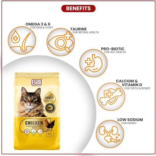Billi Adult Real Chicken Cat Food 3kg