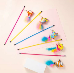 Saas Cat Stick Toy  with Fish SA2152