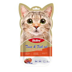Bioline Cat Treats-  Tuna & Fish Oil (5*15gm)