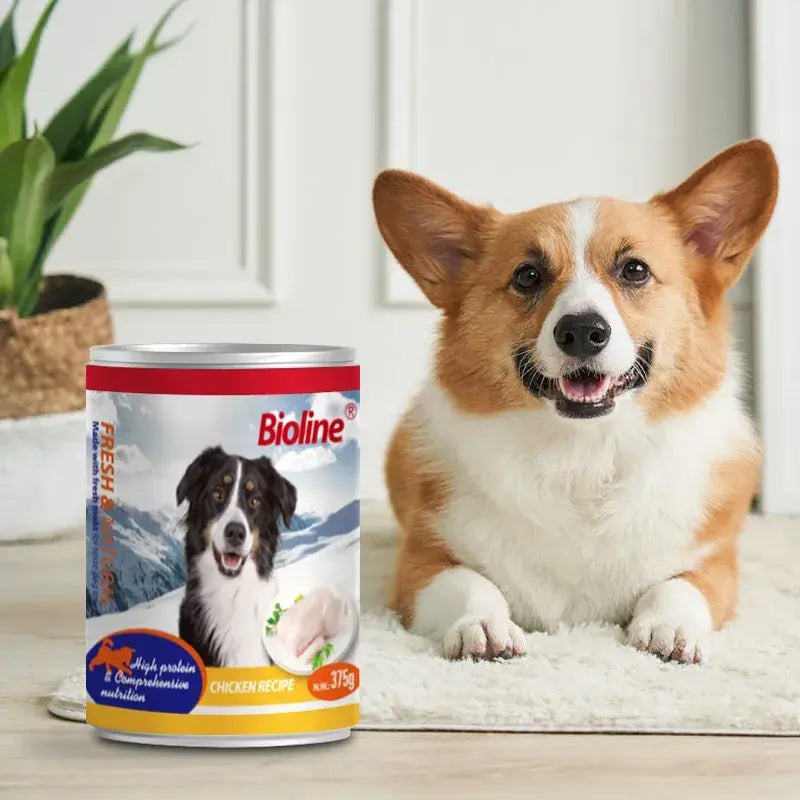 Bioline Canned Dog Food Chicken Meat 375g