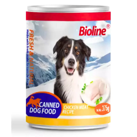 Bioline Canned Dog Food Chicken Meat 375g