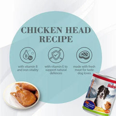 Bioline Canned Dog Food Chicken Head 375g