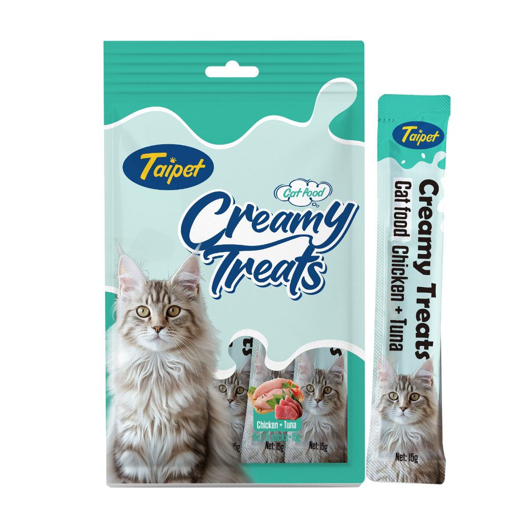 Taipet Cat Creamy Treats Chicken & Tuna 15gx5pcs