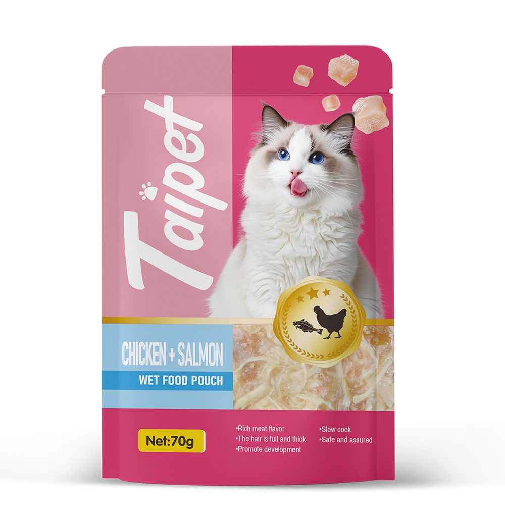 Taipet Cat Wet Food Pouch Chicken & Salmon in Broth-70g