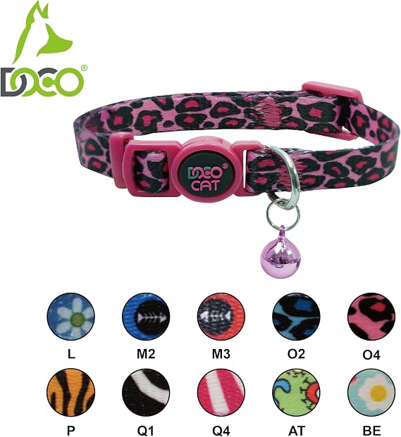 DOCO® LOCO Cat Collar Pattern  Pink Leopard