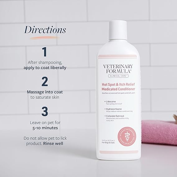 Synergy Labs VFCC Hot Spot & Itch Relief Medicated Conditioner 473ml (16oz) [Volume - 473ml]