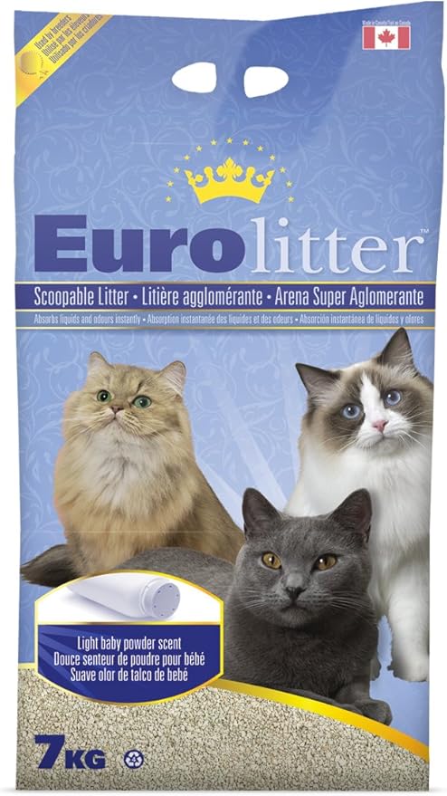 Eurolitter Premium Cat Litter - Babypowder - 7Kg