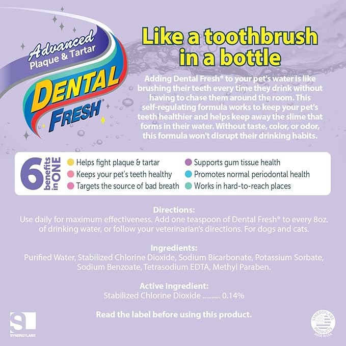 Synergy Labs Dental Fresh Plaque & Tartar - Dog 503ml