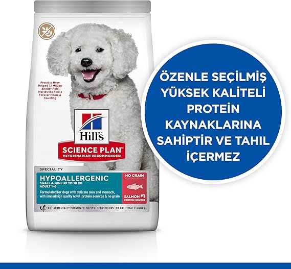 Hill’s Science Plan Hypoallergenic Small & Mini Adult Dry Dog Food With Salmon (1.5KG)