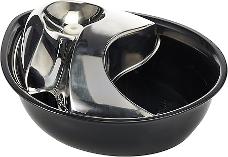 Stainless Steel/Plastic Fountain Raindrop Style - BLACK 60oz (1.8 L)