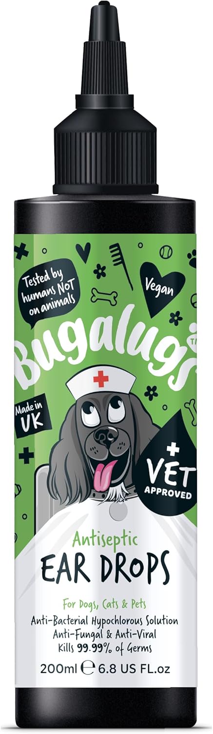 Bugalugs Antiseptic Ear Drops 200ml (6.8 Fl Oz)