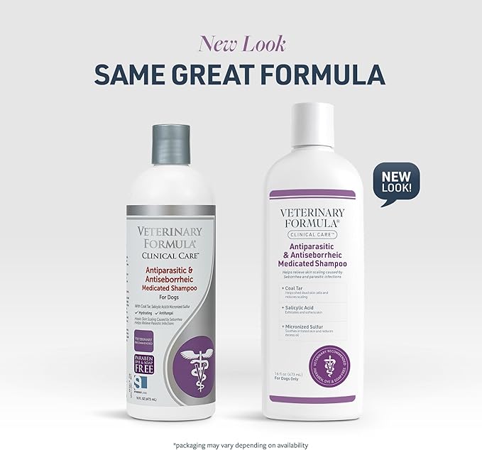 Synergy Labs Veterinary Formula Clinical Care Antiparasitic & Antiseborrheic Shampoo For Dogs 473ml