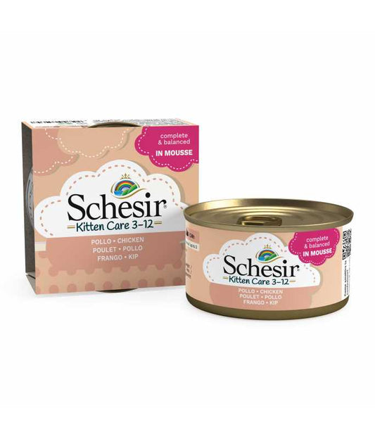 SCHESIR KITTEN CAN Mousse  3-12  CHICKEN 85G