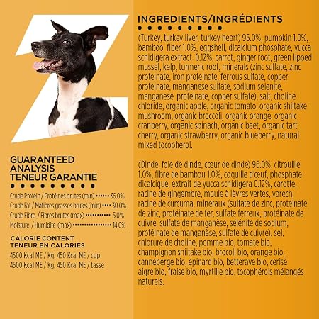Zeal Gently Air-Dried Turkey Recipe for Dogs - 2.2lbs/1kg