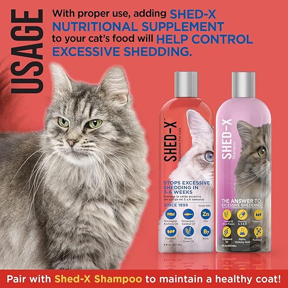 Synergy Labs Shed-X Supplement for Cats 8 oz - 237 ml