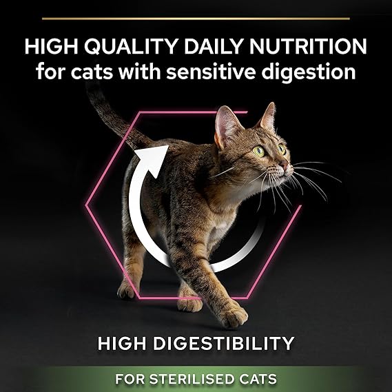 PRO PLAN STERILISED ADULT DELICATE DIGESTION DRY CAT FOOD WITH CHICKEN, 3 KG