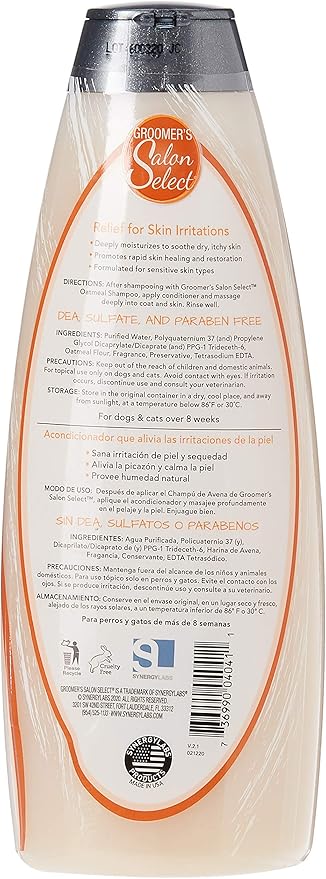 Synergy Labs groomers Salon Select Oatmeal Conditioner 544ml