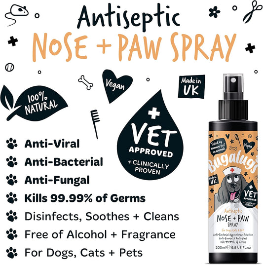 Bugalugs Antiseptic Paw & Nose Spray 200ml
