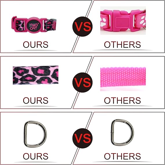 DOCO® LOCO Cat Collar Pattern  Pink Leopard
