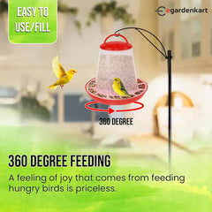 Bird Food Feeder Red XL 8L