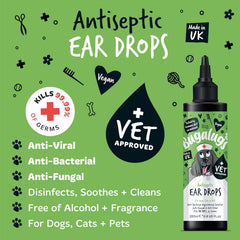 Bugalugs Antiseptic Ear Drops 200ml (6.8 Fl Oz)