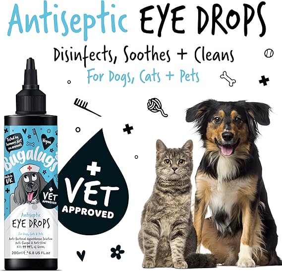 Bugalugs Antiseptic Eye Drops 200ml (6.8 Fl Oz)