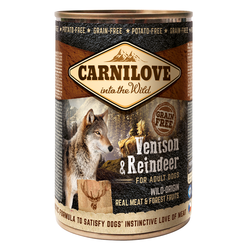 Carnilove Venison & Reindeer for Adult Dogs(wet food can)400G