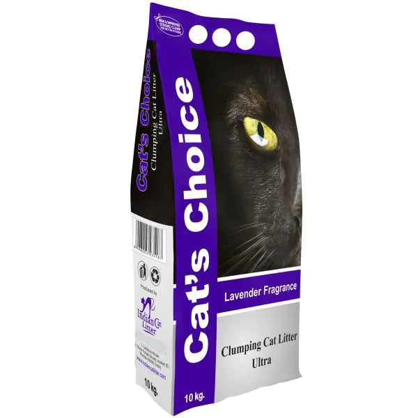 CAT’S CHOICE BENTONITE GRANULES CLUMPING CAT LITTER 10 Kg-LAVENDER
